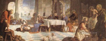  christ art - Christ Washing the Feet of His Disciples Italian Renaissance Tintoretto